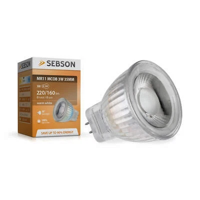 LED Lampen MR11 warmweiß 3W G4 / GU4 / MR11 Leuchtmittel Strahler 12V SEBSON - Bild 1 von 4