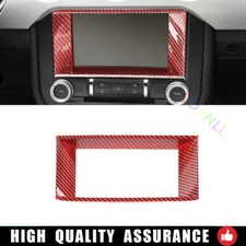 For Ford Mustang 2015-2021 Red Carbon Fiber Central Console GPS Navigation Cover