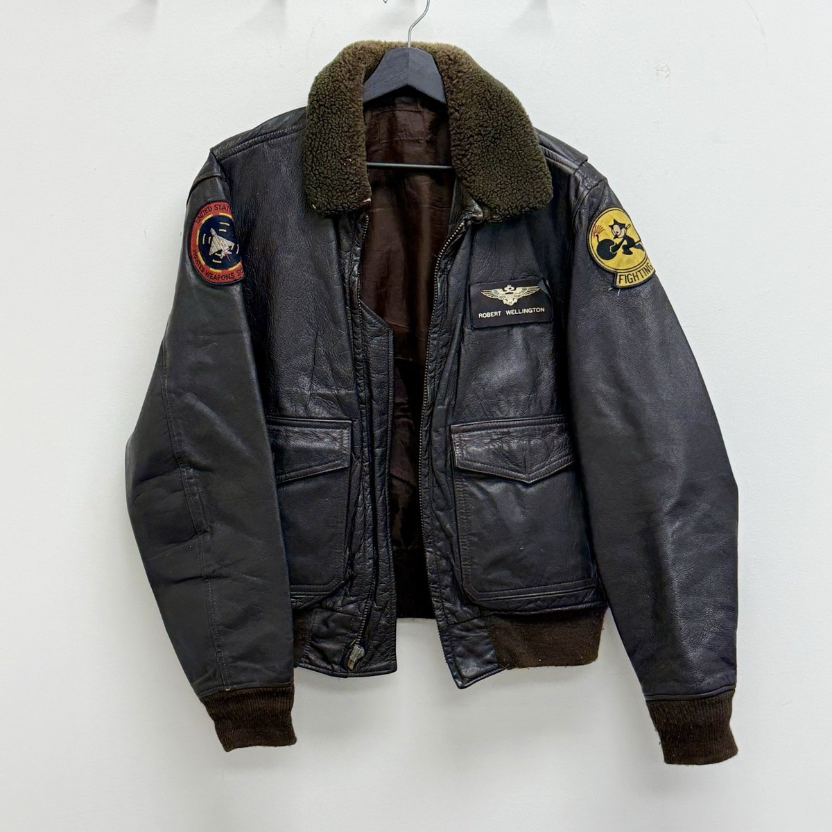 Vietnam War US Navy Named G-1 Flight Jacket Patched Top Gun