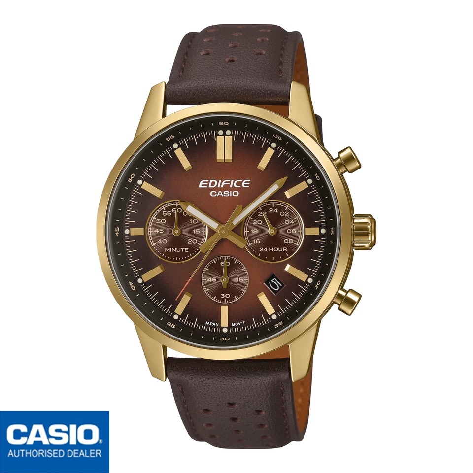 CASIO EFR-575CL-5AEF⎪EFR-575CL-5A⎪EDIFICE Classic⎪Hombre⎪Correa Piel