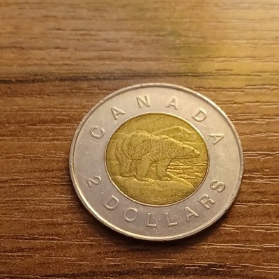 CANADA ~ 1996 ~ Polar Bear 2 Dollar ~ AU