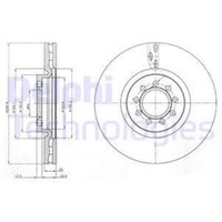 Delphi 2X Bremsscheibe Vorne Ø290 Mm BelüFtet Unbeschichtet FüR Iveco Daily IV