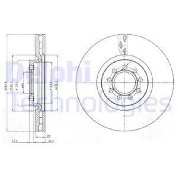 Delphi 2X Bremsscheibe Vorne Ø290 Mm BelüFtet Unbeschichtet FüR Iveco Daily IV-image