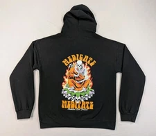 Assholes*s Live Forever Hoodie Adult Medium Medicate To Meditate Skull Skeleton