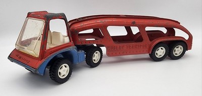 ミニカー Hubley toys truck&trailer Vintage Hubley Auto Transport Car Carrier Semi Truck Trailer Die