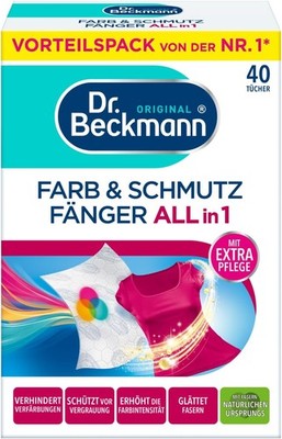 Dr. Beckmann Farb- und Schmutzfänger, Unparfümiert, 3in1 | Farbfangtücher für