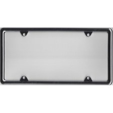 Plain Chrome Metal License Plate Frame Kit Free Screw Caps With This Frame