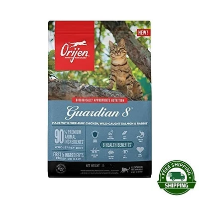 ORIJEN Guardian 8 Recipe, 10lb, Premium High Protein Grain-Free Dry Adult Cat