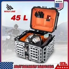45L Protective Armor Universal Fit Motorcycle Top Case Tail Box Luggage Trunk