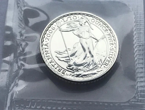 BRITANNIA COIN FINE SILVER 2006 1/10 OZ 20 PENCE UNC