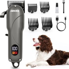Professional PET CLIPPERS Dog Grooming Kit Heavy Duty Trimmer Thick Hair US