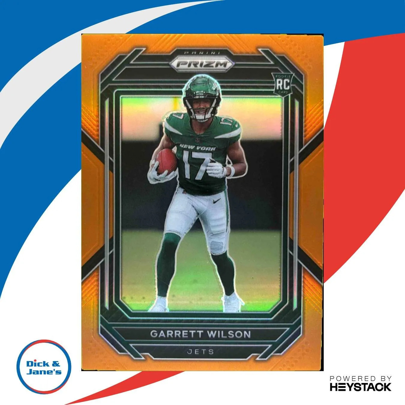 2022 Panini Prizm Garrett Wilson Orange 81/249 #309 RC New York Jets