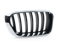 Gitter Grill Vorne Rechts FÜR Bmw X4 F26 Basis Ab 2014 VERCHROMT-SCHWARZ