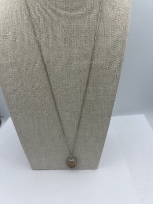 Vintage Italian Micro Mosaic Pendant Sterling Silver Chain Marked Italy