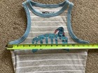 Disney (STITCH) girls medium grey and blue striped shirt  — photo 4