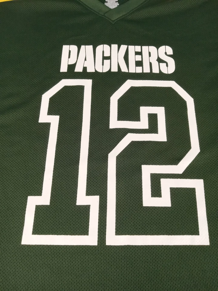 Футболка мужская Green Bay Packers 3XL NFL Football Rodgers 12 большая высокая Majestic - Изображение 2 из 4