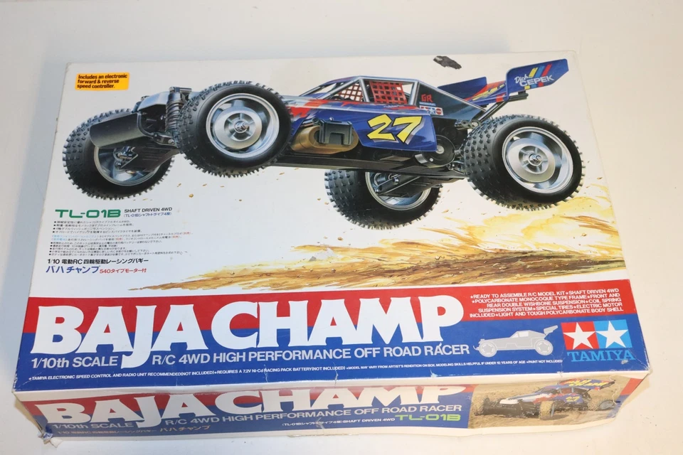 Tamiya Vintage RC Model 58221 Baja Champ Off Road 4WD 1:10 Original Box - Image 3 of 4