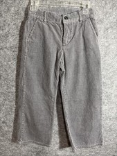 Janie  Jack Boys Size 5 Gray Corduroy Pants Straight Fit Adjustable Waist