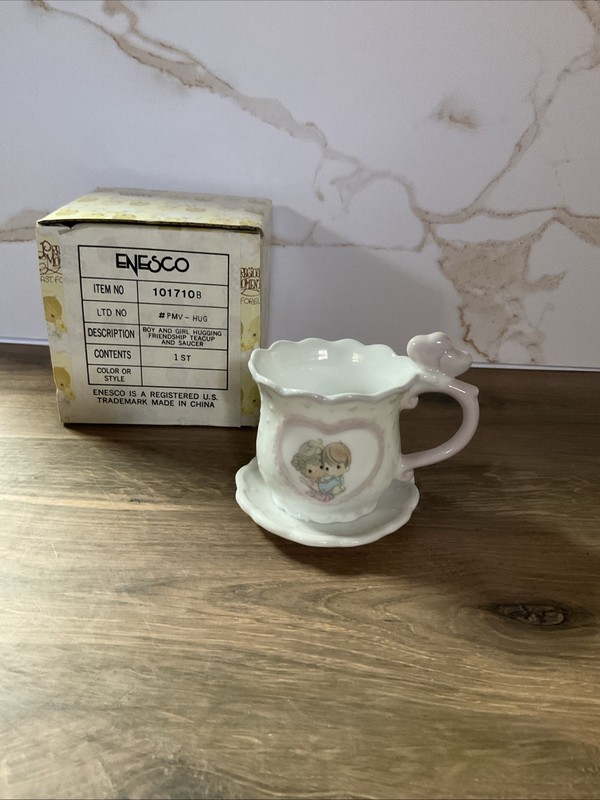 Precious Moments Hug One Another Mini 3" Tea Cup with Box #101710B