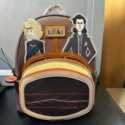 Loungefly Marvel Loki Sylvie TVA Lenticular Multiverse Mini Backpack - NEW
