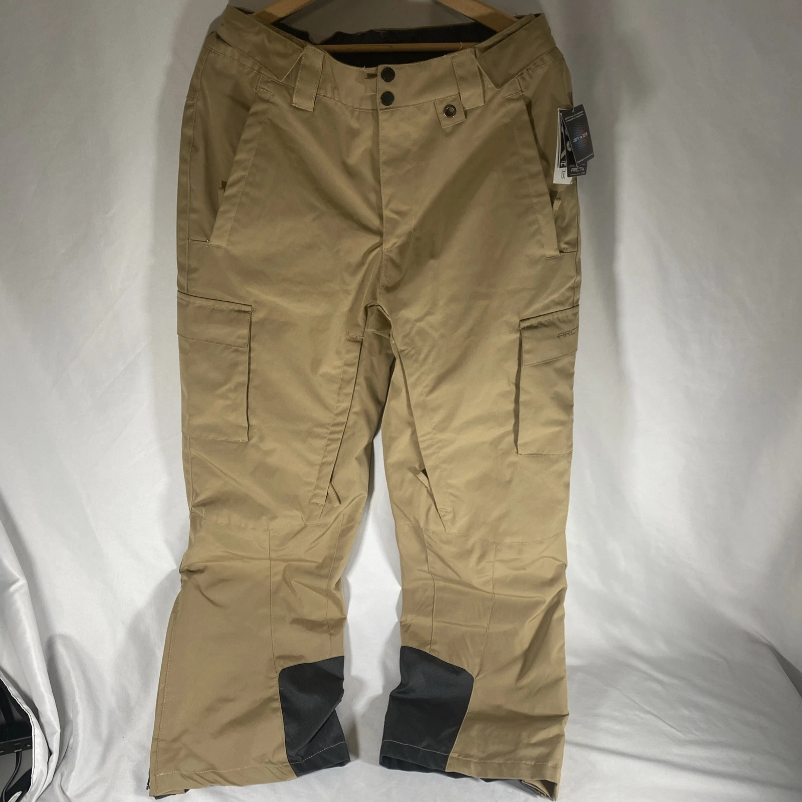 Arctix Men's Small Mountain Premium Snowboard Cargo Pants Khaki Beige Skiing