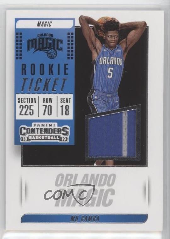 2018-19 Panini Contenders Rookie Ticket Swatches Mo Bamba #RT-MBB RC ib6