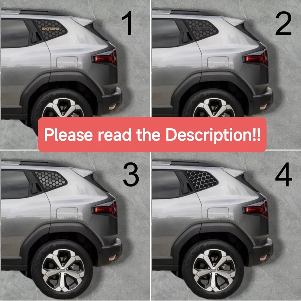 Dacia Duster EXTREME 3 ab2024 seitliche Heckscheibenfolie Tuning/Styling - Bild 2 von 4