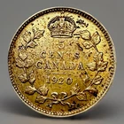 1920 Canadian Silver 5 Cent • George V • Sterling .925 • Key Final Year