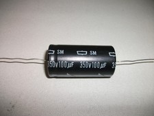 NOS NIPPON SM AXIAL 100UF 350V  HI-END LONG LIFE TUBE AMP CAP FOR AUDIO