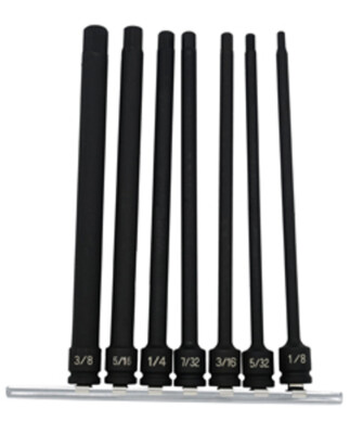 Grey Pneumatic 9267H  1/4'' Drive Impact 7 Piece 6'' Length SAE Hex Driver Set