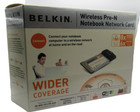 Belkin Wireless Pre-N Notebook Network Card New Sealed
