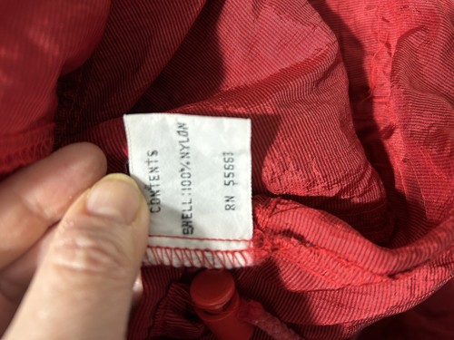 Vintage Tiger-fox Womens Red Trench Coat Jacket Raincoat Sz L 80s Shoulder Pads - Picture 7 of 12