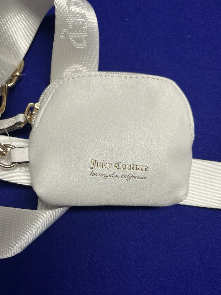 Juicy Couture Semi Charmed Satchel Crossbody Bag White With Removable Pouch New - Изображение 2 из 4