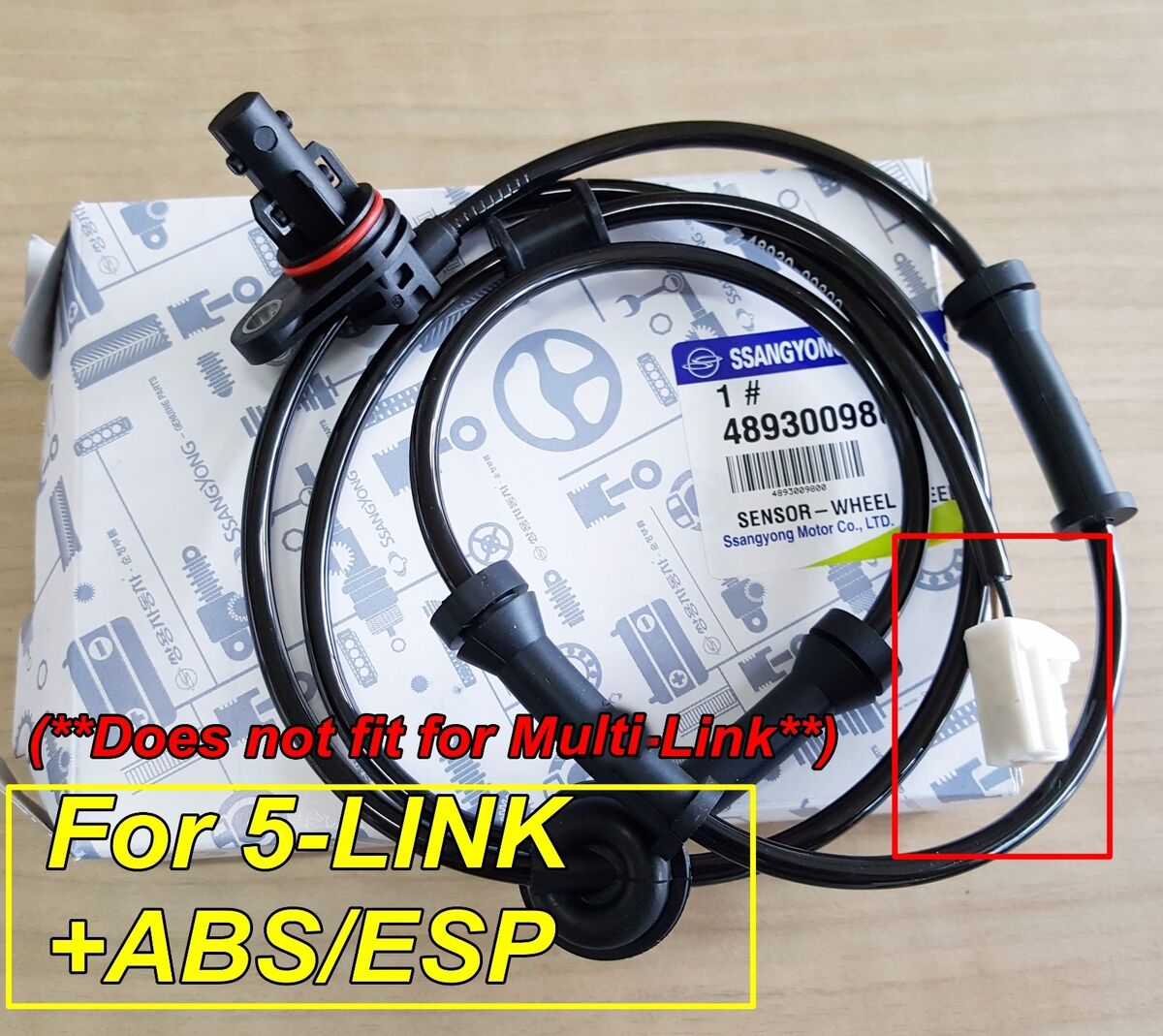 Rear ABS Wheel Speed Sensor Ssangyong Rexton 2008/06+ Rear ABS Wheel Speed Sensor Ssangyong Rexton 2008/06+