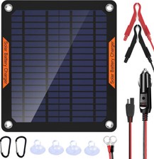 Waterproof Solar Battery Maintainer Car Rv Charger 12 Volt Tender Trickle 5w New
