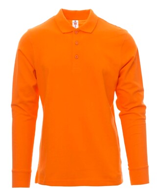 Herren Langarm-Piqué Pullover orange Baumwolle M-5XL   Übergangsshirt NEU