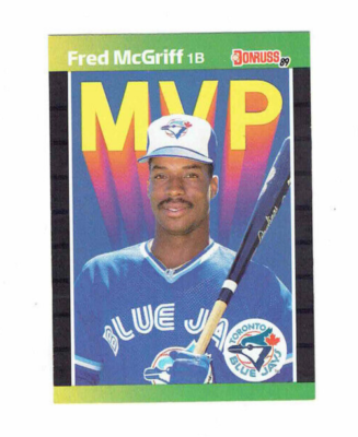 Fred McGriff Toronto Blue Jays 1B MVP #BC-19 Donruss 1989