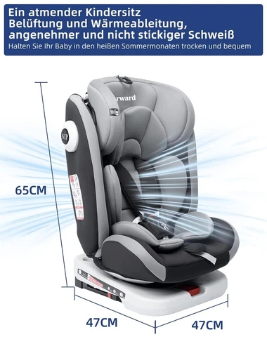 ISOFIX Baby Autositz Kindersitz 360°drehbar Gruppe 9-36 kg / 0-12 anni FOURWARD - Bild 4 von 7