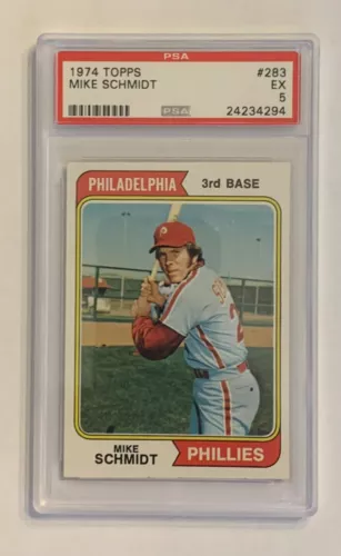 1974 TOPPS MIKE SCHMIDT # 283 PSA 5 EX CERTIFICATION # 24234294 WELL CENTERED.