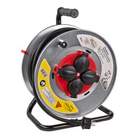 Kestek Stahlblech Kabeltrommel Kabelrolle Stromkabel 25M H07RN-F 3G2,5Mm² IP44