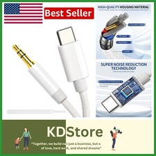 USB C to AUX Audio Jack Cable USB Type C to 3.5mm Headphone Stereo Cord Car-6 ft