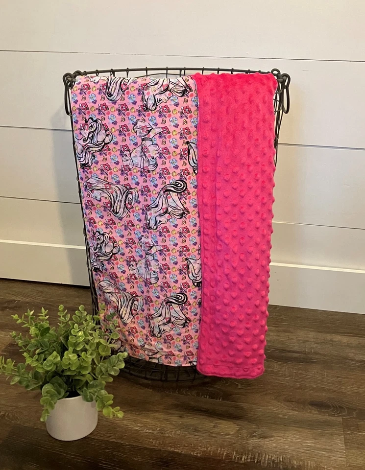 Manta Regalo Bebé Disney Princesa Minky Rosa Niño Niñas Cuna Ducha Regalo Foto 2 de 4