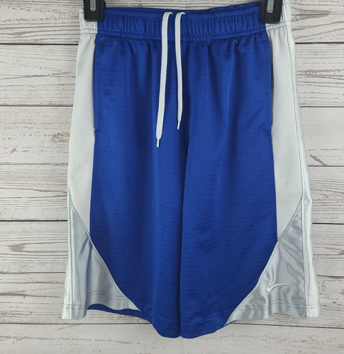 Youth Nike Dri Fit Basketball Shorts Size M Medium Blue Pockets Drawstring EUC - Picture 3 of 10