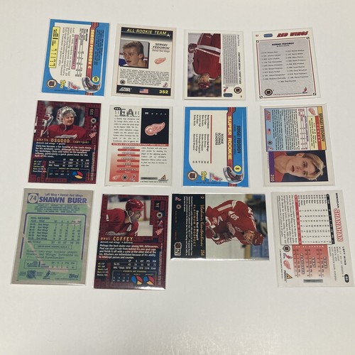90's Detroit Red Wings Card Lot (12 Cards) - Fedorov, Osgood, Rookie - Lot 0013 - Picture 6 of 10
