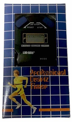 Professional Quartz Timer Stopwatch With Adjustable Lanyard Black & Blue New 