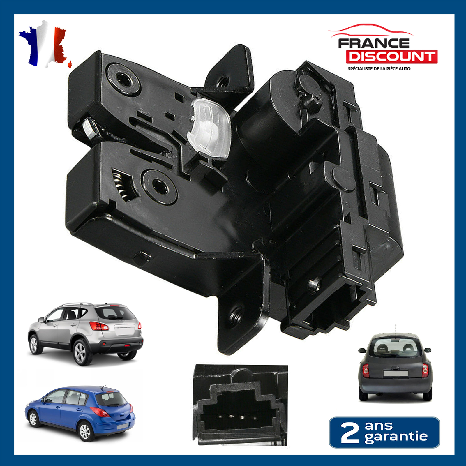 Serrure coffre hayon mecanisme pour reparation Nissan Qashqai