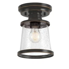 Westinghouse 6113000 Emma Jane Amber Bronze Outdoor Flush Mount 1-Ceiling Light