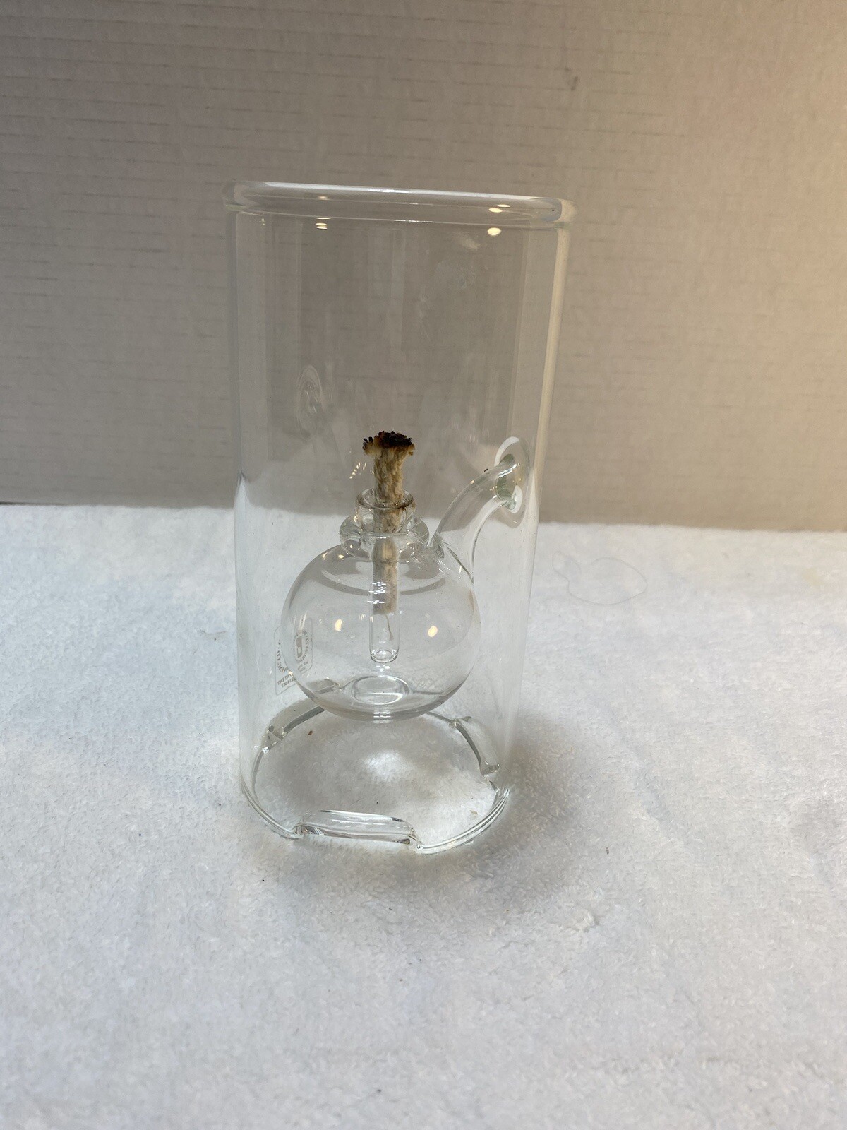 Vintage Wolfard Glass Blowing Oil Lamp Clear Glass eBay