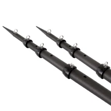 Tigress Xd 3K Carbon Fiber Telescoping Outrigger Poles - 18 Feet - Matte Black/