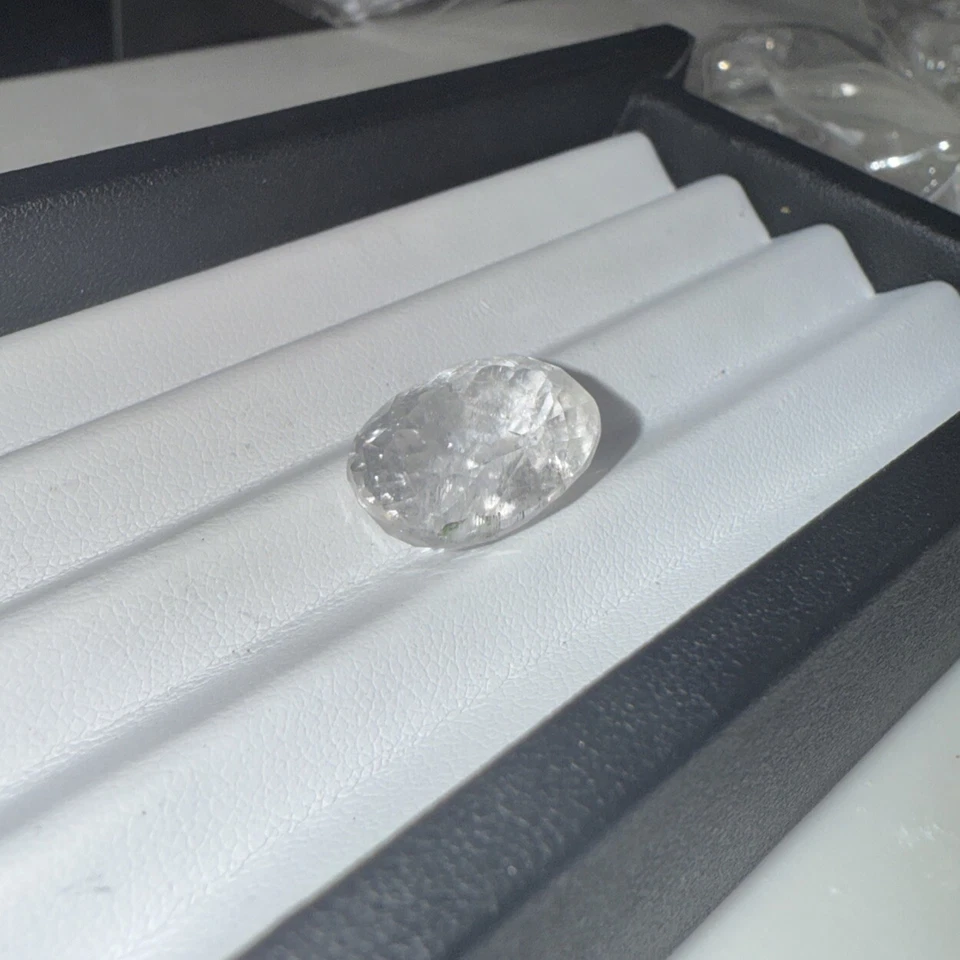 Huge 17.86 Ct. Precision Oval Facet Afghanistan Colorless/White Kunzite Gemstone - Image 4 of 4